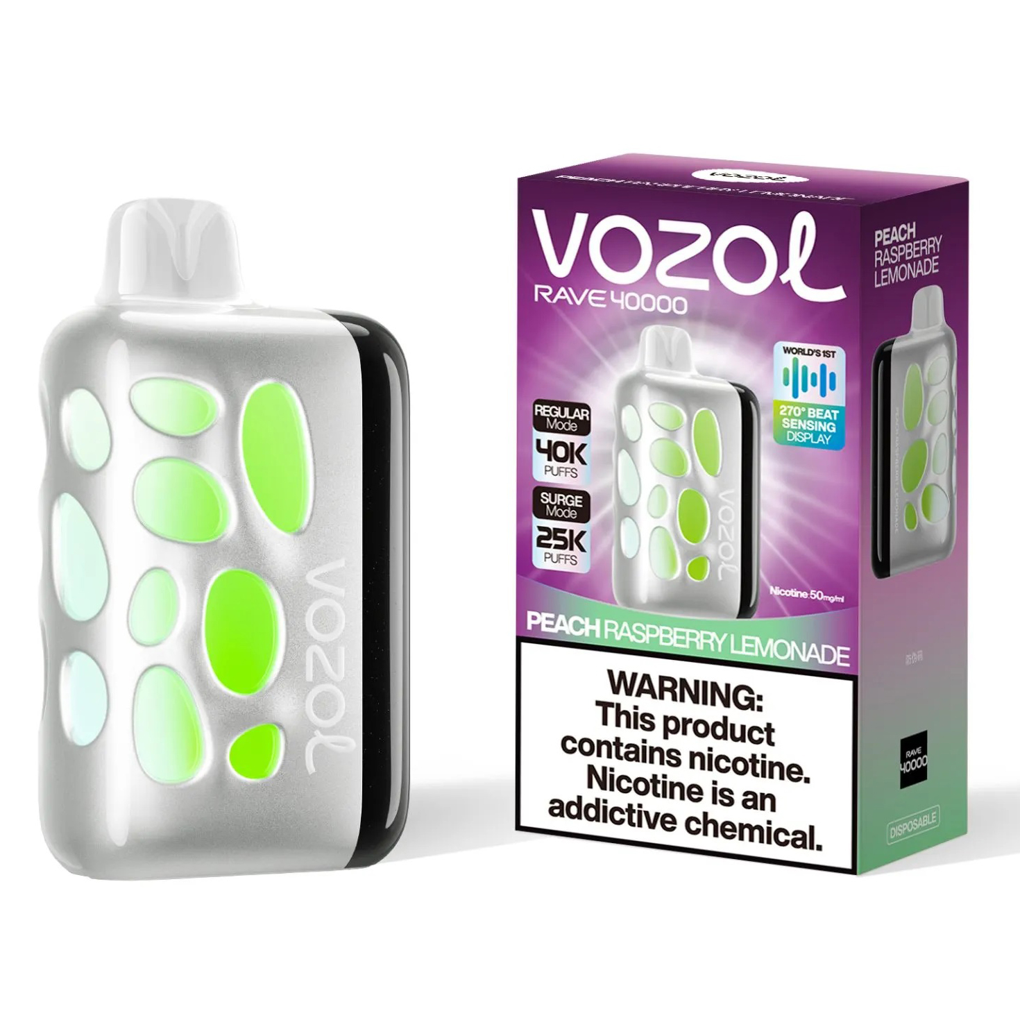 Vozol Rave 40000. (Peach Raspberry Lemonade)