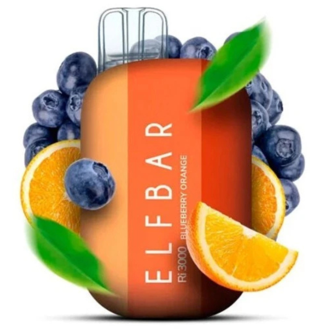 Elf Bar RI3000 5%. Черника Апельсин (Blueberry Orange)