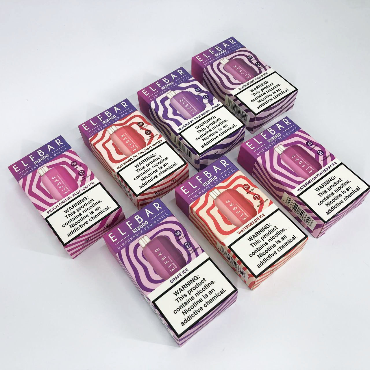 Elf Bar RI3000 5%. Черника Апельсин (Blueberry Orange)