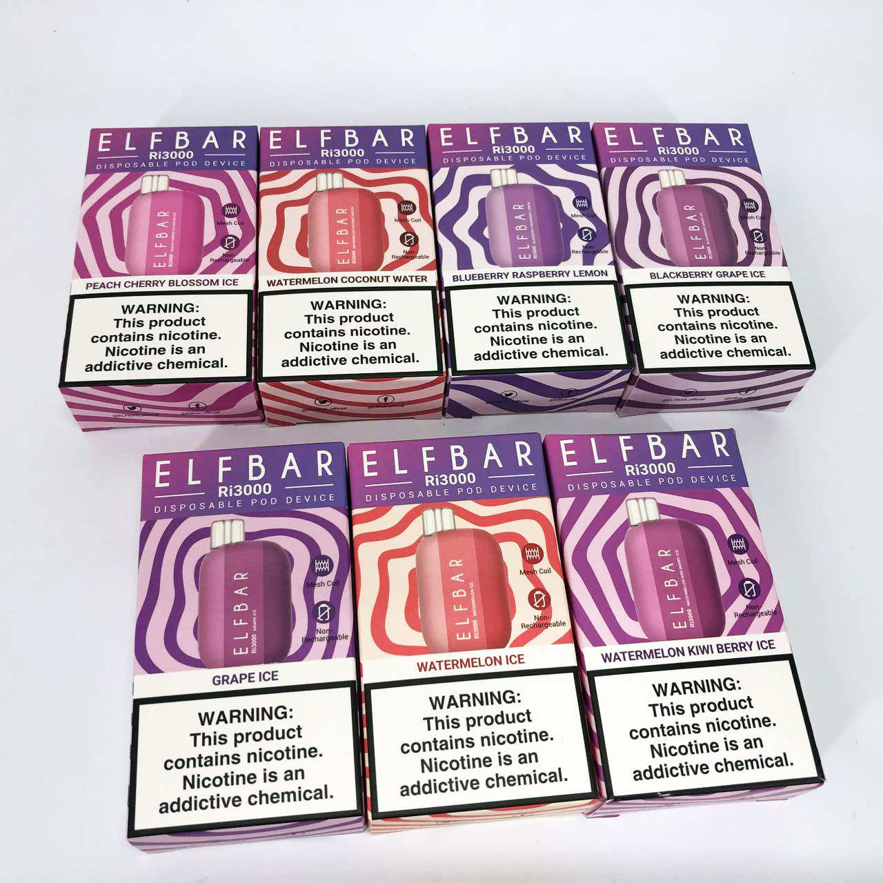 Elf Bar RI3000 5%. Черника Апельсин (Blueberry Orange)