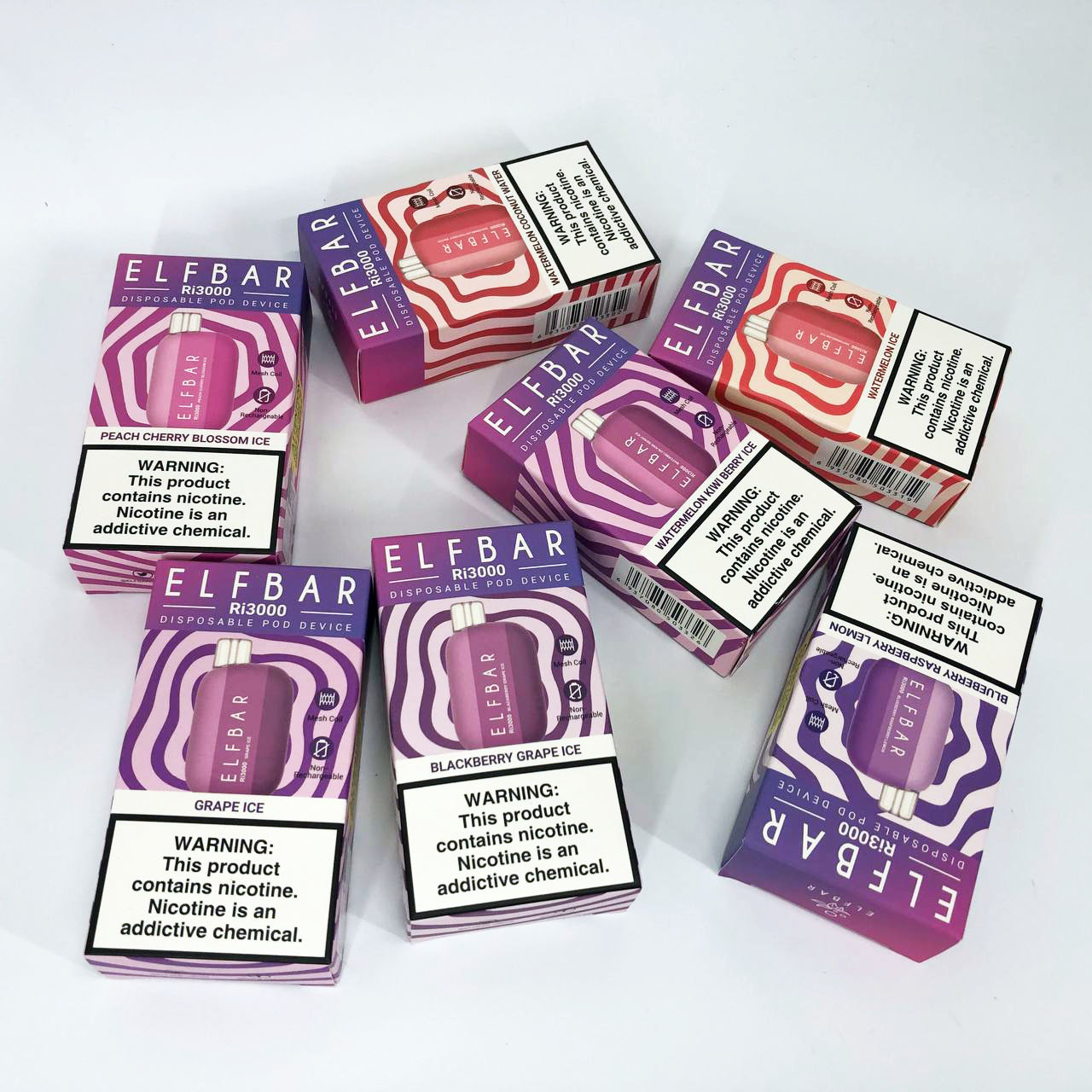 Elf Bar RI3000 5%. Черника Апельсин (Blueberry Orange)