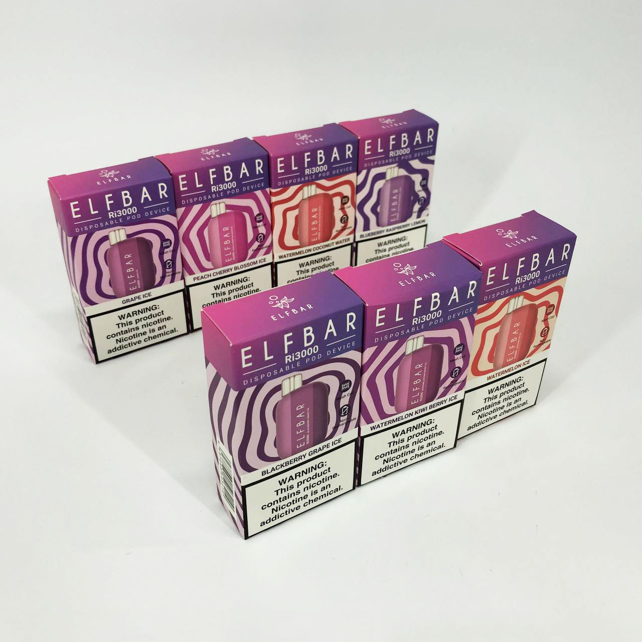 Elf Bar RI3000 5%. Черника Апельсин (Blueberry Orange)