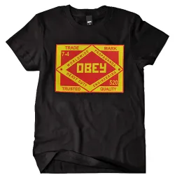 Винтажная фирменная футболка OBEY Trade mark trusted quality