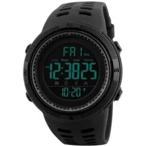 Часы наручные мужские SKMEI 1251BK ALL BLACK, фирменные спортивные часы. Цвет: черный
