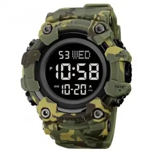 Часы наручные мужские SKMEI 1968CMGN GREEN CAMO,  водонепроницаемые мужские часы. Цвет: камуфляж