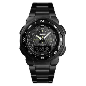 Часы наручные мужские SKMEI 1370BKBK, часы для военнослужащих, фирменные спортивные часы