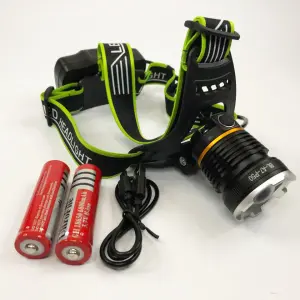 Налобный фонарь Bailong BL-A7-P50, zoom, microUSB, 2х18650, 3 режима, сверхмощный налобный фонарь