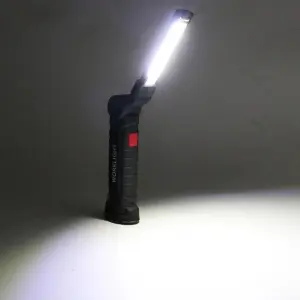 Фонарь кемпинг W51-SMD+COB, поворот на 180º+180º, магнит, зажим, крюк для подвеса, встроенный аккумулятор