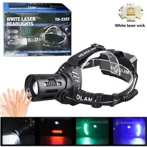 Фонарик налобный CARBON BL-2322-TG+3LED (White+red+blue+green), Фонарик военный светодиодный налобный