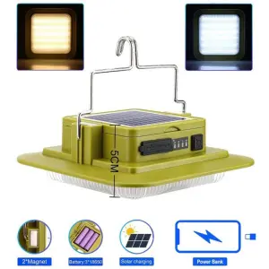 Светодиодный фонарь кемпинг на солнечной батарее 229L-SMD, 3 АКБ 18650, Power Bank