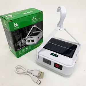 Фонарь кемпинговый DP-K7-100 солнечная панель Power Bank