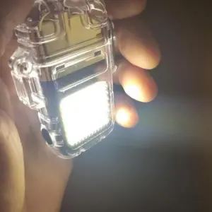 Зажигалка спиральная водонепроницаемая электронная с LED фонариком и зарядкой от USB