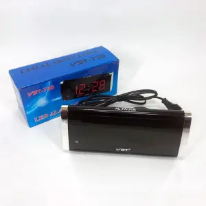 Электронные Часы VST-730-4 green, цифровые настольные сетевые часы, led alarm clock с будильником