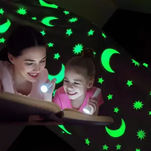 Светящийся в темноте плед плюшевое покрывало Blanket kids Magic Star 150х100 см флисовое одеяло. Цвет: розовый