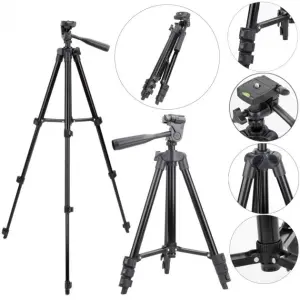 Штатив для телефона и фотоаппарата Tripod 3120 PRO портативный трипод 0,35-1.02м высота. Цвет: черный