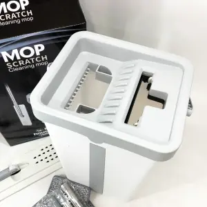 Швабра большая с ведром комплект Scratch Cleaning Easy Mop с автоматическим отжимом и складной ручкой