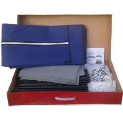 Шкаф тканевый 3 секции складной с каркасом STORAGE WARDROBE 175 х 130 х 45 см Каркасный. Цвет: синий