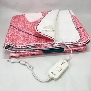 Электропростынь электрическая простынь с подогревом Electric Blanket 170х150см сердечка