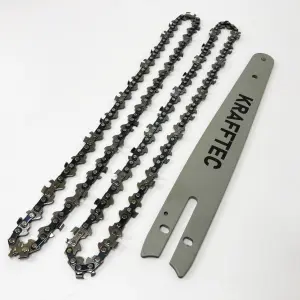 Комплект шина 45 см + 2 цепи 18 дюймов 72 звена для бензопилы, из прочной стали для долговечности и надежности