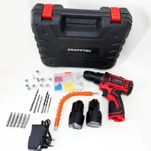 Аккумуляторный шуруповерт с насадками KRAFFTEC 24V