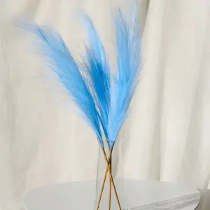Пампас искусственный 75см 5шт/уп. Цвет: голубий
