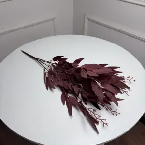 Рускус букет искусственный, В-55 см 5шт/уп. Цвет: бордовый