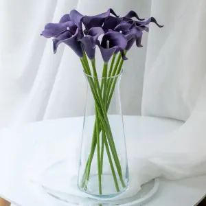 Калла на ножке искусственная В-21 см Упаковка 10 шт. Цвет: фиолетовый