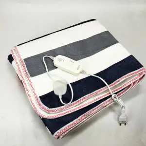 Электропростынь 150х120 см теплая электро простыня одеяло с подогревом полоска