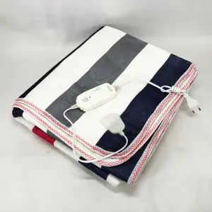 Электропростынь 150х120 см теплая электро простыня одеяло с подогревом полоска