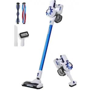 Беспроводной аккумуляторный вертикальный пылесос Rainberg RB-2301 2500Вт с фильтром HEPA и LED-подсветкой