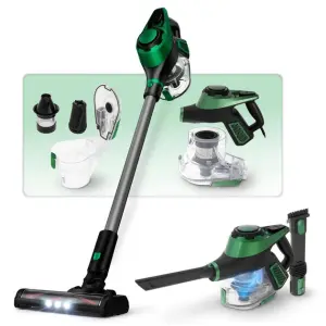 Вертикальный пылесос Adler AD 7083, зеленый – 700Вт, HEPA 13, контейнер 0.8 л