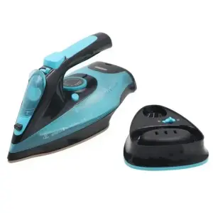 Утюг беспроводной с зарядной базой и вертикальным отпариванием Domotec MS-1210В 2400W