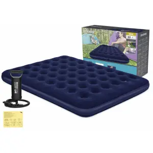 Надувной матрас 203x152x25см с поршневым насосом