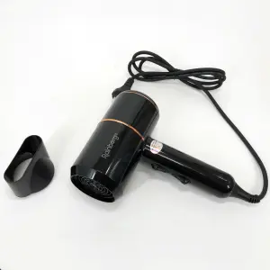 Фен для укладки и сушки волос Rainberg RB-2211 + насадка-концентратор, профессиональный фен. Цвет: черный