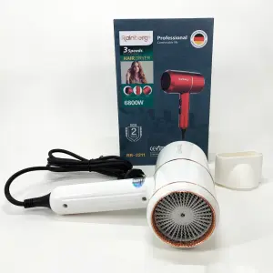 Фен для укладки и сушки волос Rainberg RB-2211 + насадка-концентратор. Цвет: белый