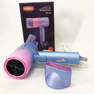 Фен MAGIO MG-167, Электрический фен для сушки волос, Легкий профессиональный фен, Женский фен для волос