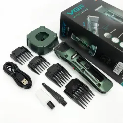 Аккумуляторная беспроводная машинка для стрижки волос VGR V-696 с LED дисплеем и ТУРБО режимом
