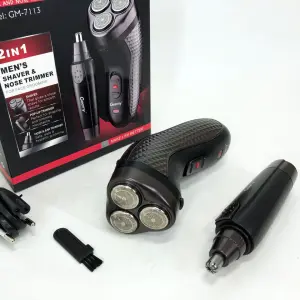 Триммер для стрижки бороды триммер для носа, электробритва 3 в 1 GEMEI GM-7113, Триммер беспроводной