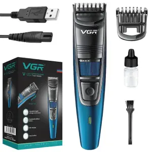 Универсальная аккумуляторная машинка VGR V-053B для стрижки волос, бороды, усов и тела, зарядка от USB
