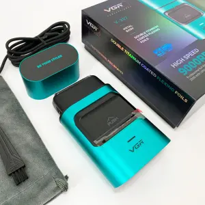 Электробритва-шейвер для бороды и лица VGR V-307 GREEN металлический корпус