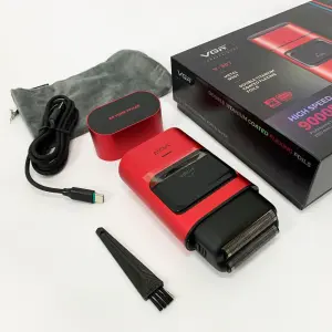 Электробритва-шейвер для бороды и лица VGR V-307 RED металлический корпус