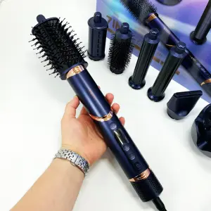 Фен-стайлер для волос 7в1 VGR V-477DARK Blue Professional 1400 Вт 7 насадок