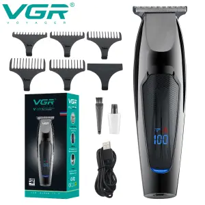 Машинка для стрижки волос VGR V-070 Триммер аккумуляторный с USB и индикатором зарядки