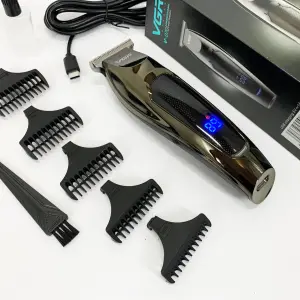 Машинка для стрижки волос VGR V-070 Триммер аккумуляторный с USB и индикатором зарядки