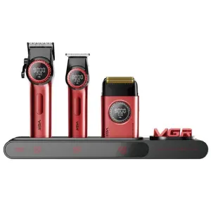Профессиональный набор для барберов VGR Stepless Pro 3 in 1 RED