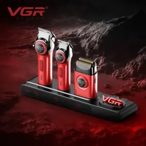 Профессиональный набор для барберов VGR Stepless Pro 3 in 1 RED