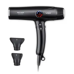 Фен VGR V-469 4 уровня обдува 4 уровня температуры 2 насадки 2400Вт
