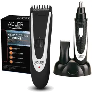 Машинка для стрижки Adler AD 2822 мужской триммер с насадками для головы носа ушей и тела