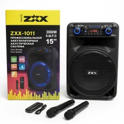 Профессиональная аккумуляторная акустическая система ZXX-1011 800 Вт 15