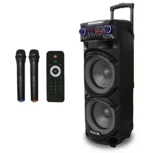Музыкальная колонка ZXX-9292 аккумуляторная акустическая система с 2-мя радиомикрофонами пульт управления